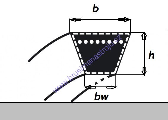 Profesionální klínový řemen 9,7 x 763mm