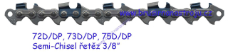 OREGON, pilový řetěz 3/8-1,5- 72 článků  -  73DP  POSLEDNÍ KUS